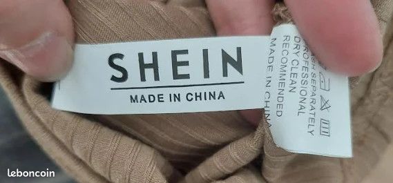 SHEIN TOP CROC asymétrique marron Femme S NEUF (del95