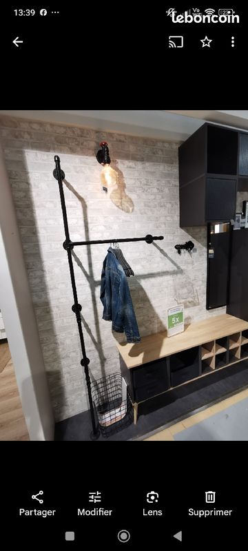 Porte manteau style industriel (image 2)