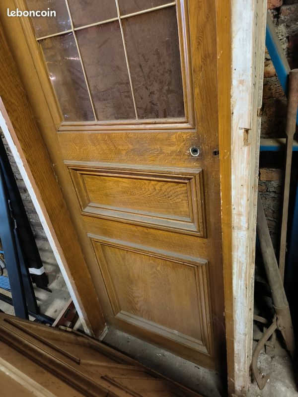 Porte vitrée avec bâti - porte H.217cm x L.75cm (avec bâti : H.225cm x L.89cm) (image 5)