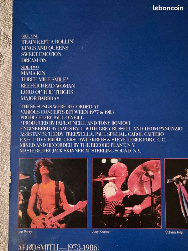 Vinyle 33t Aerosmith Live (image 3)