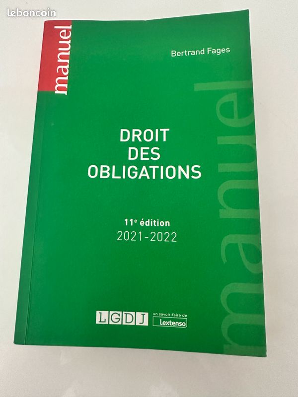 Cours droit des obligations LGDJ (image 1)