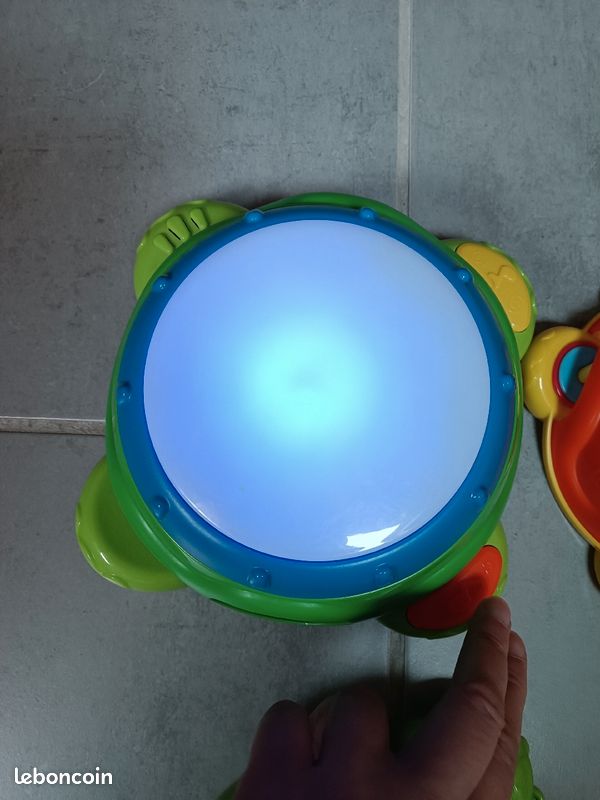 Tortore musicale lumineuse et sonore, maracas, tam tam et tambourin (image 4)