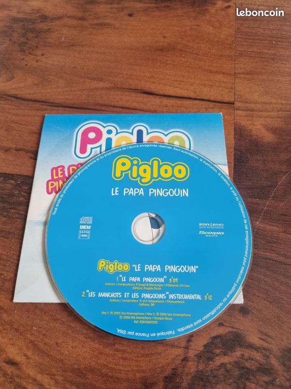 CD 2 titres: Pigloo - Le papa pingouin (image 2)