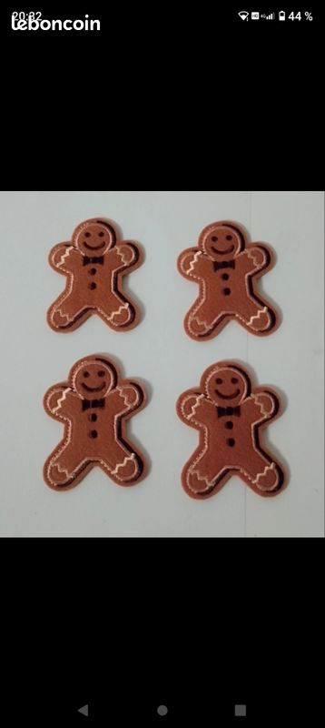 4 patchs écussons thermocollant pain d'épices (image 1)