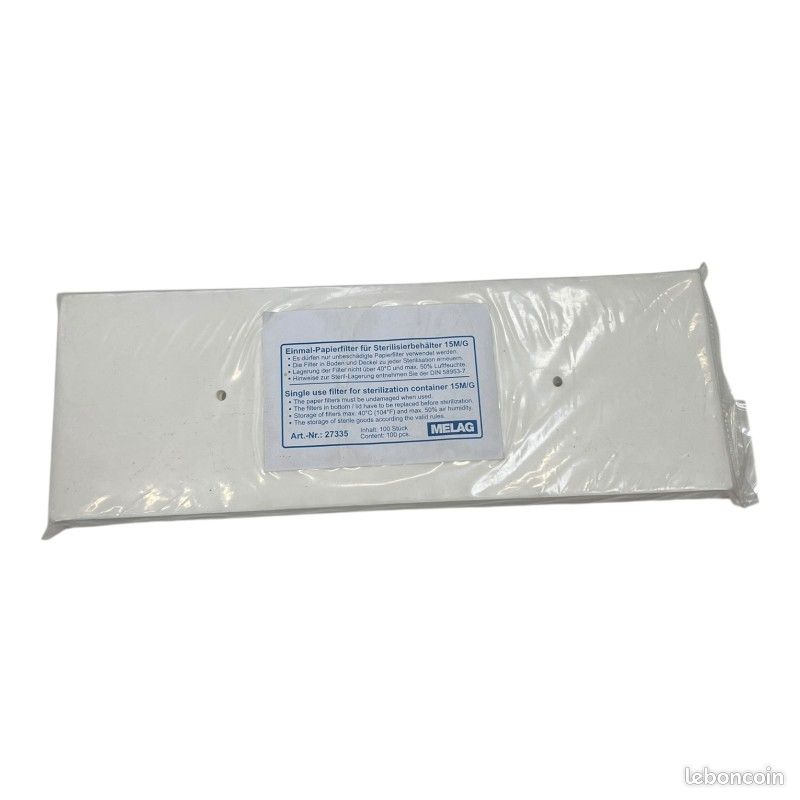 Melag 27335 single use filter for sterilization container 15m/15g 100 pieces (image 1)