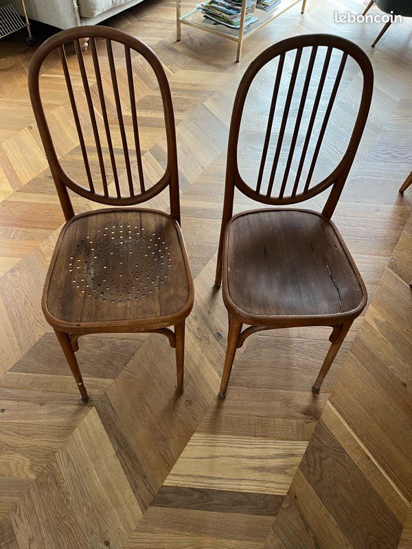 Chaises vintage bois rares polonaises (image 1)