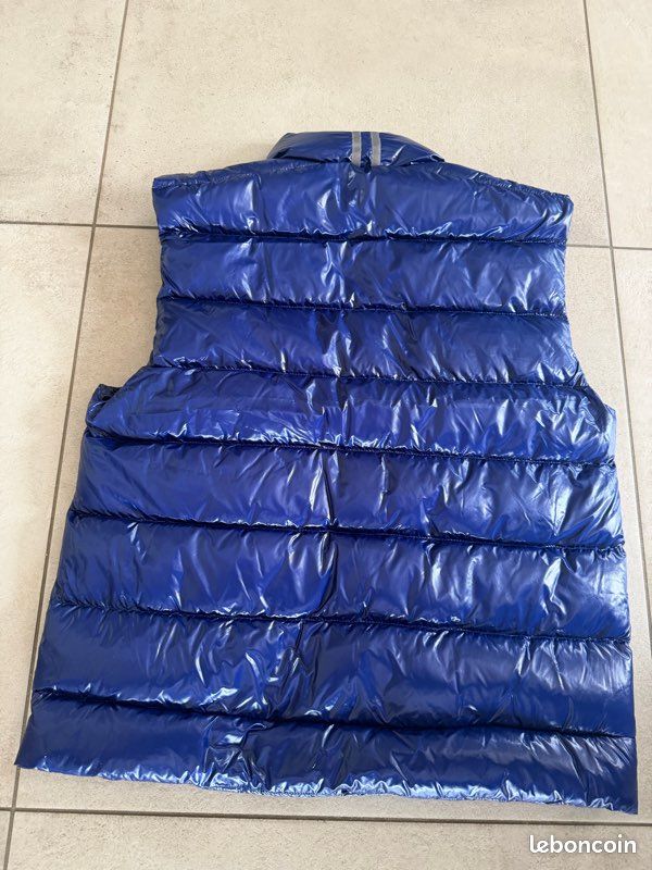 Doudoune Sans Manches Tissaia Bleu/noir Réversible - Taille M, Occasion Très Bon état