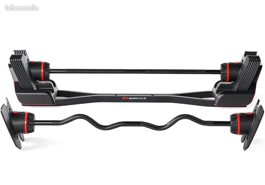 Barre curl / droite BowFlex SelectTech 2080 + upgrade Kit 56kg Sport