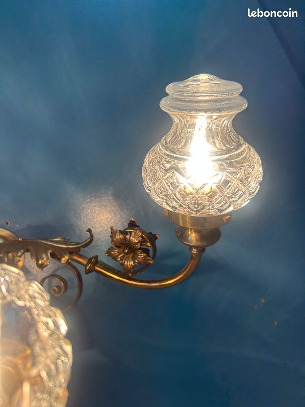 1 Applique Art Nouveau - Verres diamant intacts (image 5)