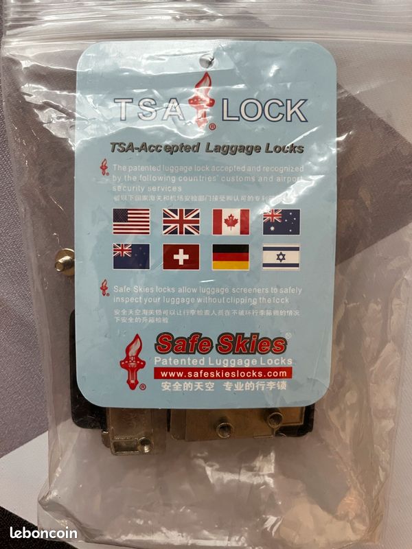 Cadenas à Bagages Safe Skies TSA – Pack De 2 – Neufs
