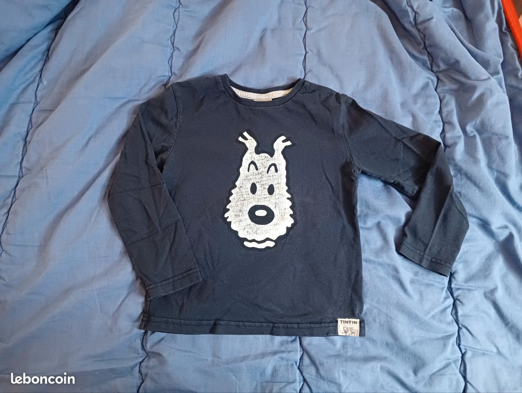 T-shirt Tintin Reporter Avec Milou 100% Coton - Taille S - Édition 2024 - Neuf Avec étiquettes