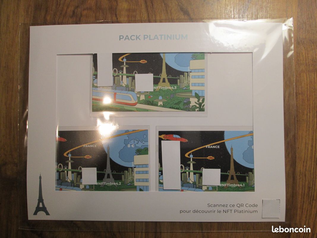 Pack Platinium Tour EIFFEL NFTimbre NFT Crypto Adhésif 4.1 4.2 4.3 Rare -  Collection