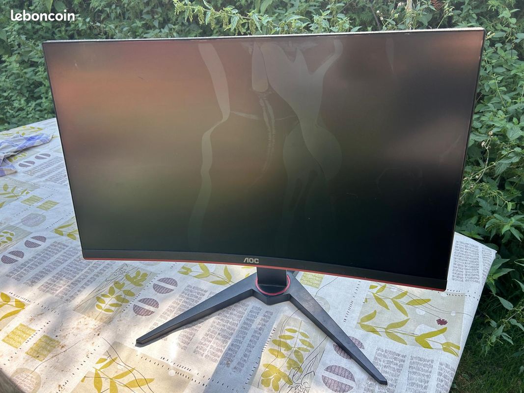 Écran PC AOC 24" 75Hz 1ms – Cassé, Pour Pièces Détachées