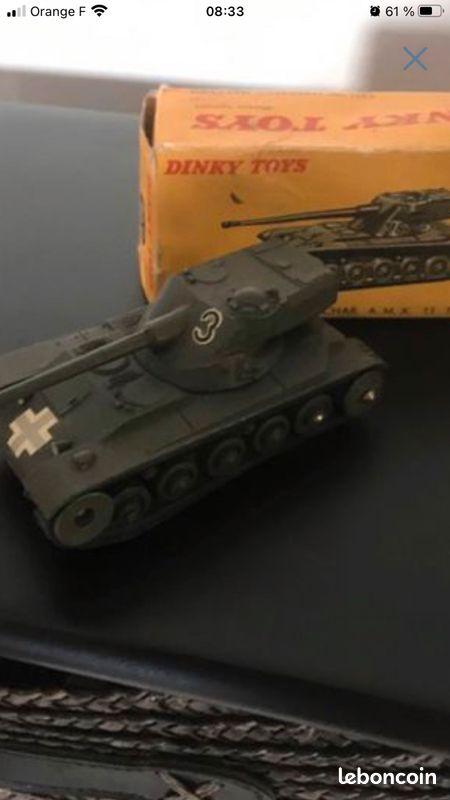 Dinky Toys Char AMX 13 Tonnes militaire + boite réf 80 C neuf **L@@K