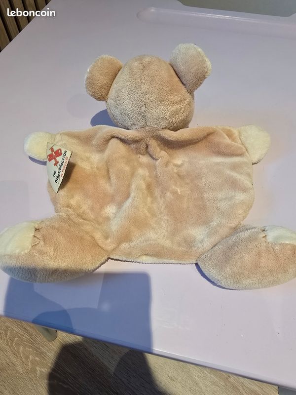 Doudou Ours Allongé écru - Nicotoy 20 Cm - Peluche Bébé Occasion