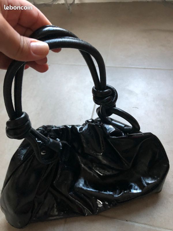Sac à main Séquoia verni noir (image 2)