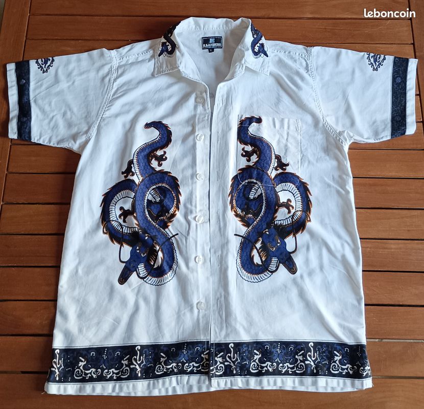 Chemise Disco Homme à Paillettes – Imprimé Années 80, Slim Fit, Manches Longues, 100% Polyester
