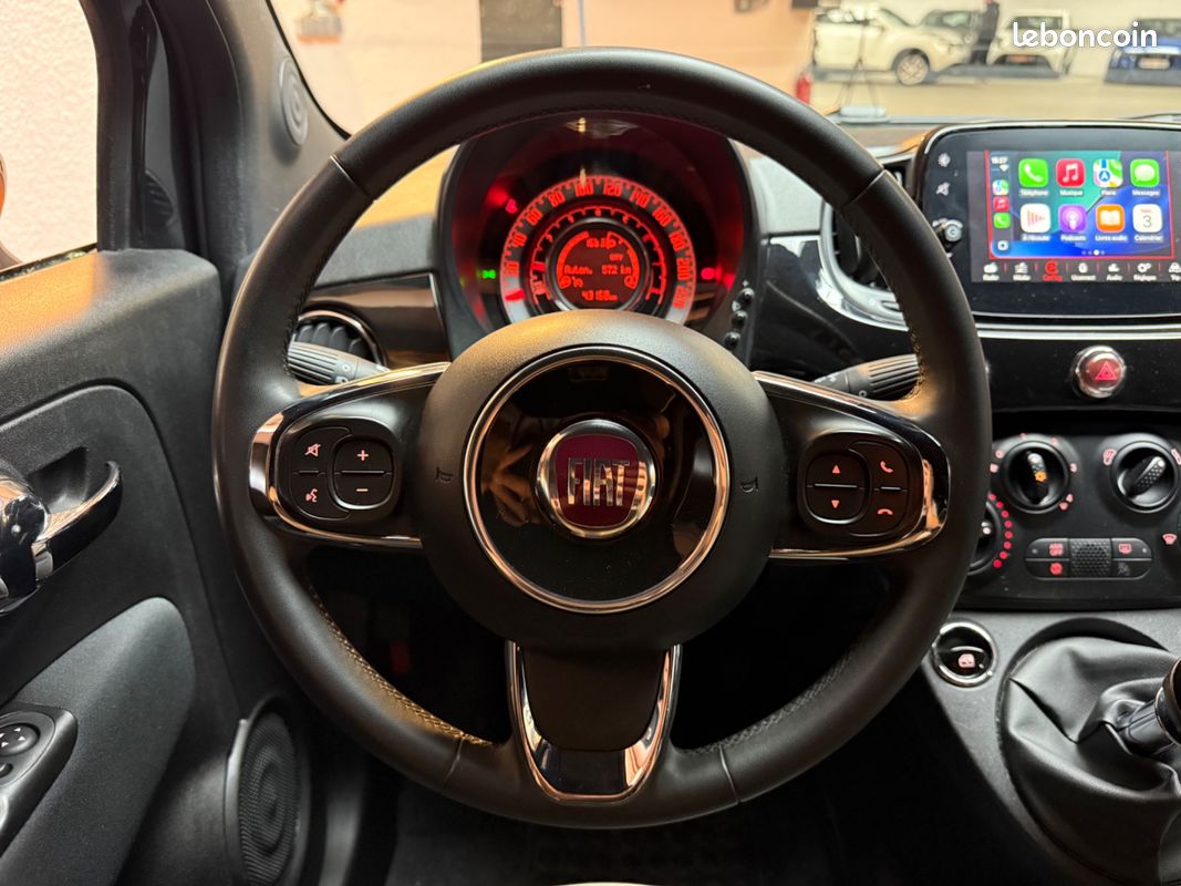 FIAT 500 1.2 70 LOUNGE / APPLECARPLAY / RÉGULATEUR - LIMITEUR DE VITESSE / RADAR DE RECUl (image 4)