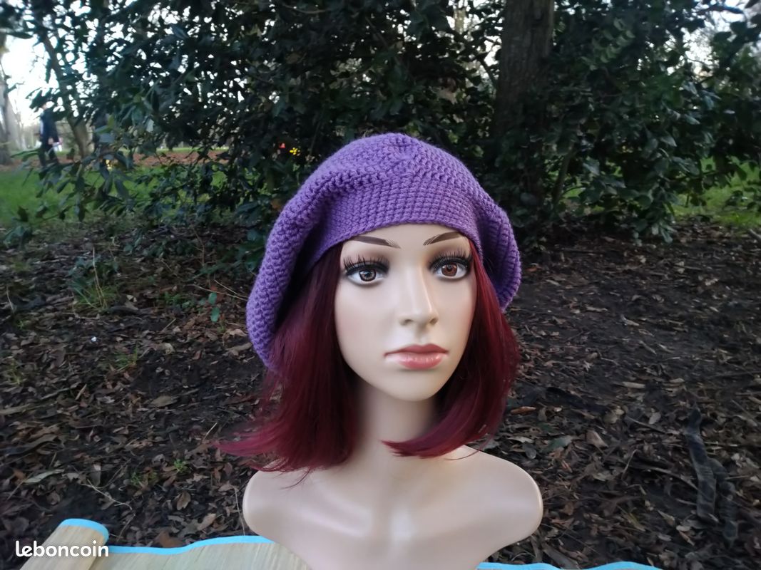 Bonnet slouchy au crochet, fait main (image 1)
