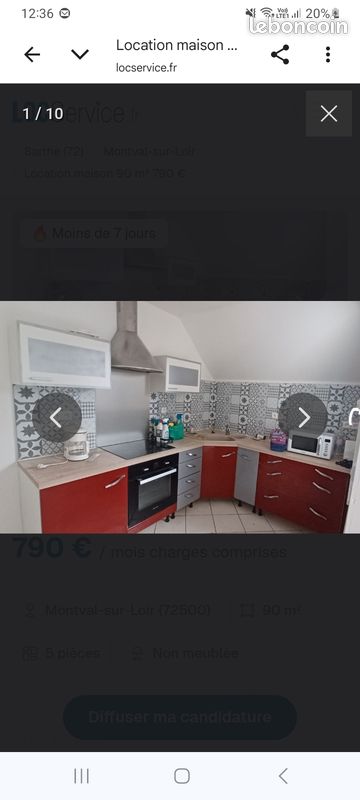 Maison 4 pièces 85 m² · à Montval-sur-Loir · 85 m² · 790 €