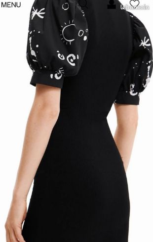 Robe Desigual Noir Taille S - Occasion Très Bon état, Longueur Genoux, 100% Viscose, Parfait état