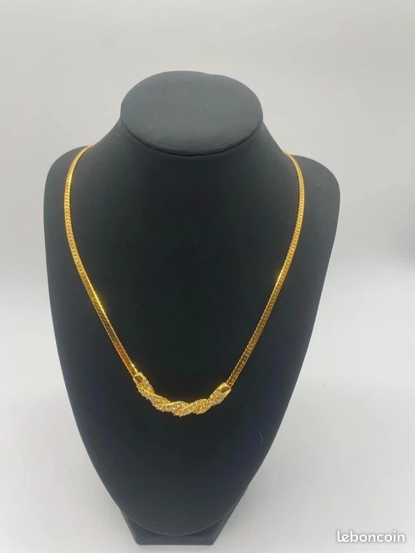 COLLIER ANCIEN ART Nouveau Or 18 Carats Draperie EUR 1.480,00 - FR