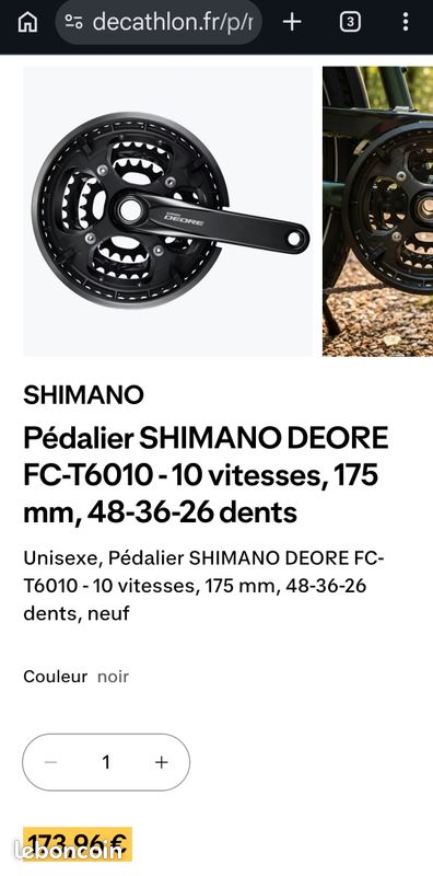 Pédalier shimano (image 2)