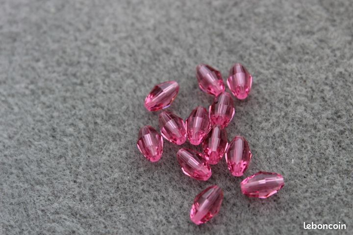110 perles ovales Swarovski de 9x6 mm Rose (Art.5200) (image 6)