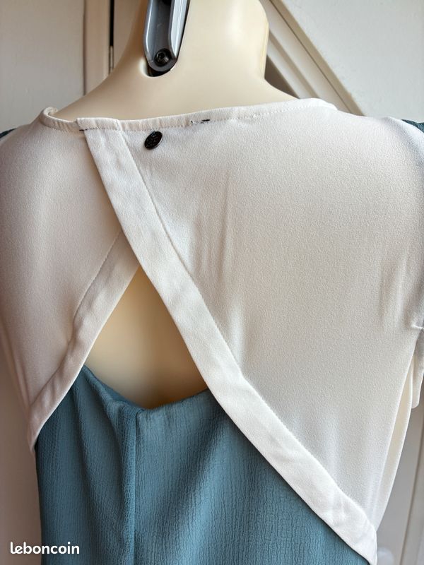 Robe chic blanche gris-bleu Mado et les Autres - T.40 - TBE (image 6)