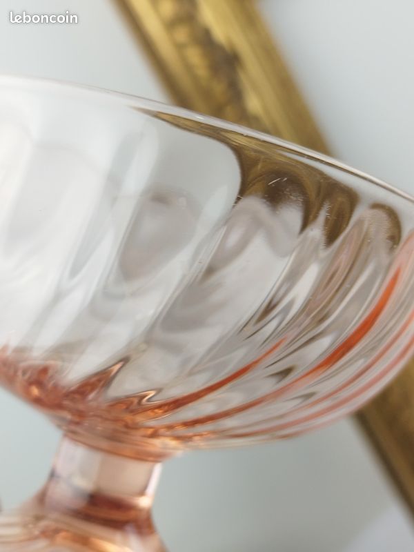 12 COUPES À DESSERT RÉUTILISABLES 9.5CM NACRÉ