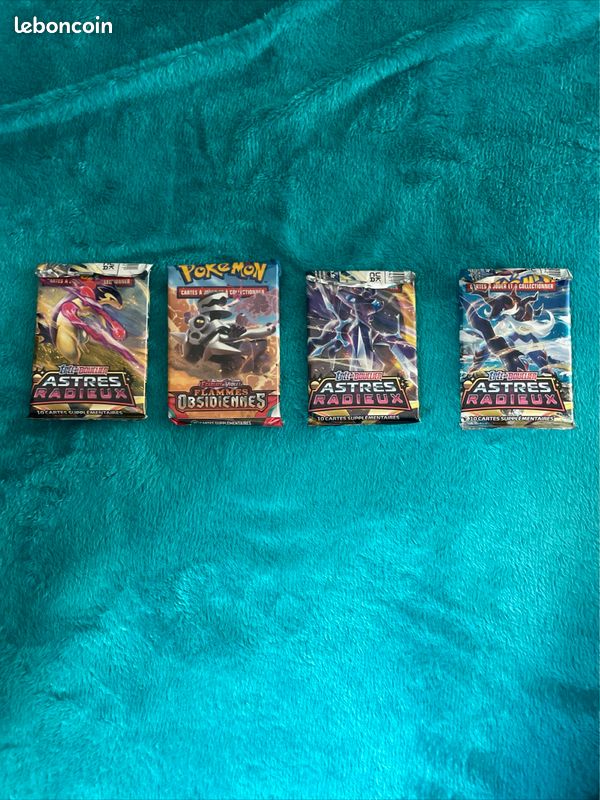 Boosters Cartes Pokémon Fait Maison. 4 Boosters Avec Une Carte Brillante (image 2)