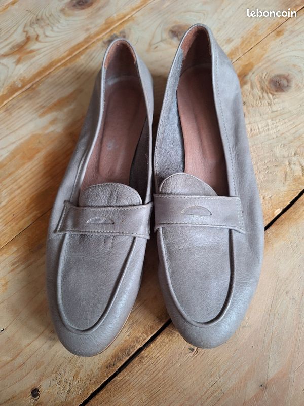 Mocassin en cuir 40 (image 1)