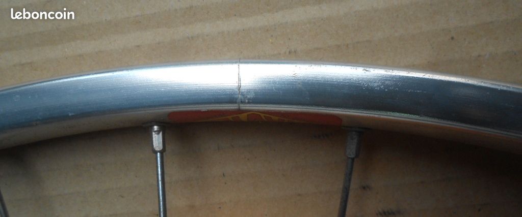 Lot 2 roue avant arriere velo course ancien 1985 (image 4)