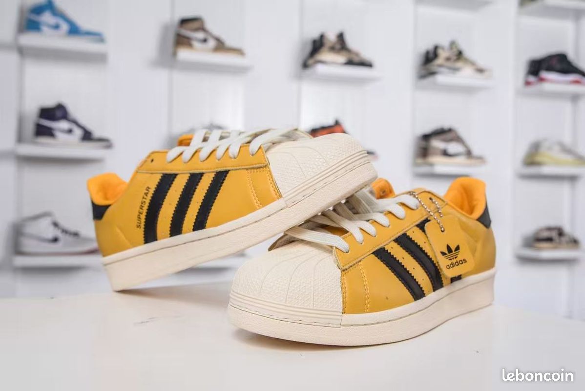 Adidas Basket Femme Jaune Moutarde Baskets Superstar Adidas