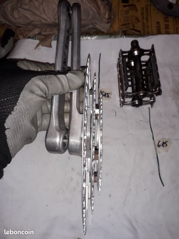 Pédalier Nervar 50/42 Alu 170mm 9/16" Pour Vélo Vintage France