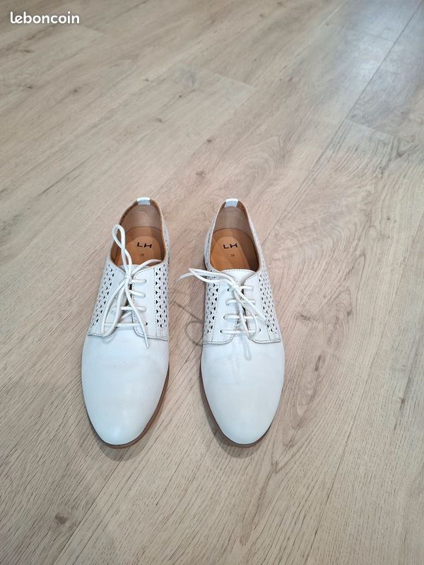 Derbies blanches pointure 39 (image 3)