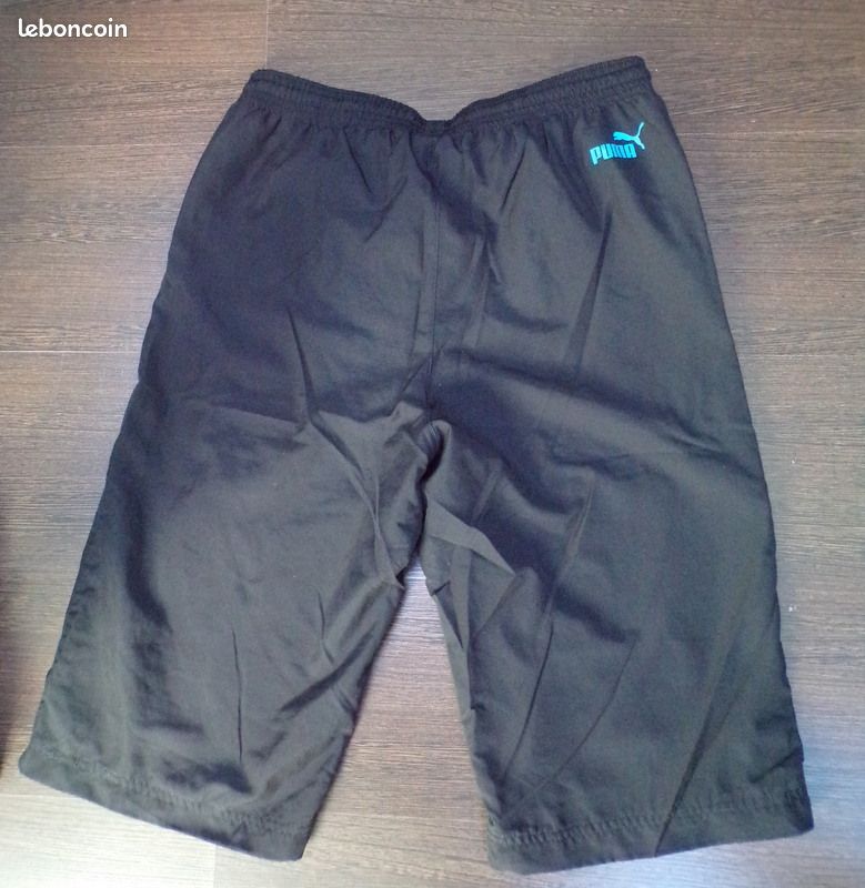 Puma pantacourt bermuda sport noir et bleu (image 2)