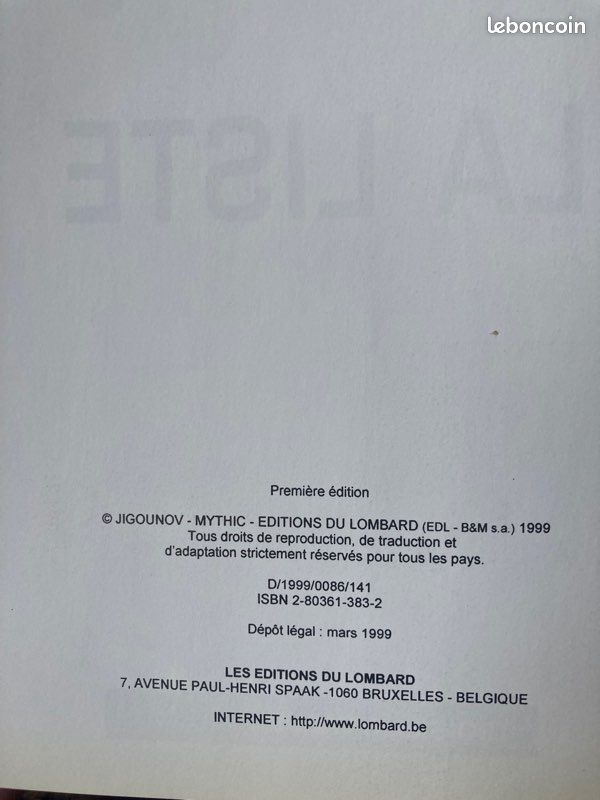 Alpha - la liste - eo - mars 1999 - tome 4 (image 4)