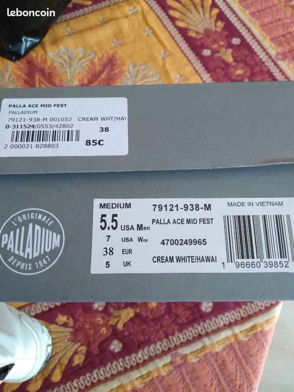 Vends palladium Crème (image 3)
