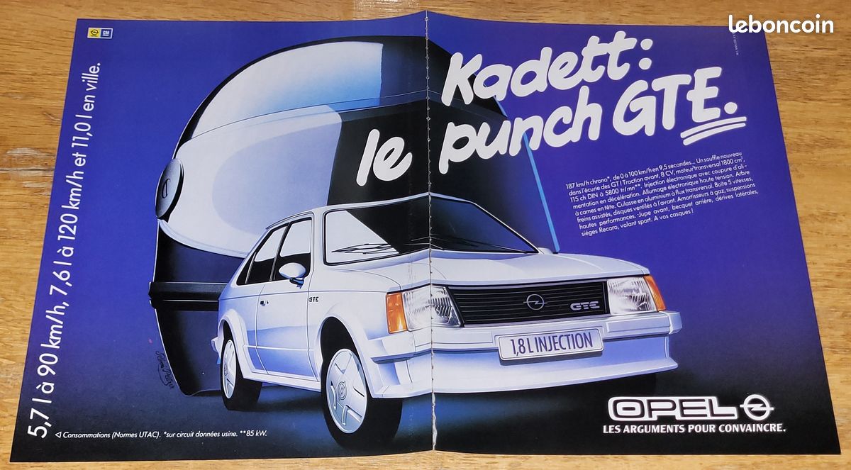 Publicité Opel Kadett GTE (image 1)