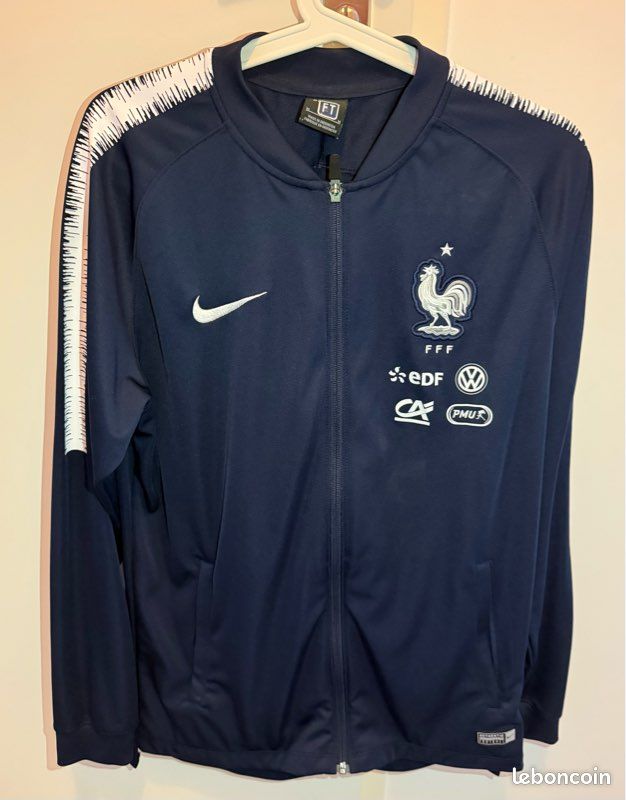 Maillot D'hiver Cycliste NORET – Équipe De France FFC, Manches Longues, Taille L (années 80/90)