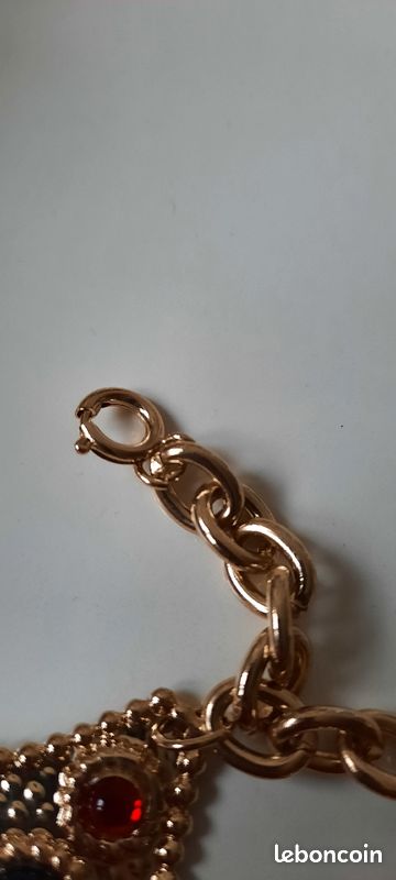 NEUF Bracelet doré avec les 4 symboles de cartes (image 2)