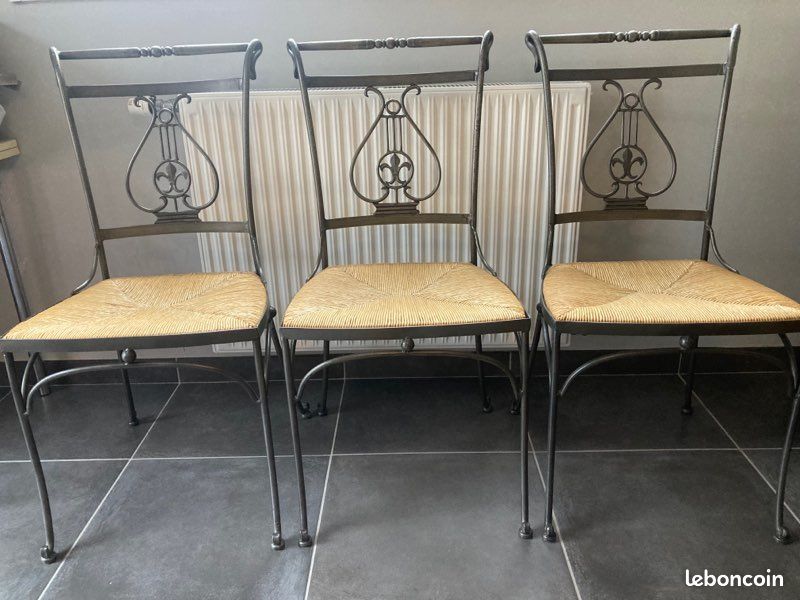 Chaise en fer forgé artisanale (image 3)
