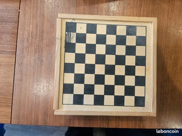 Coffret échecs Et Jeux En Bois D'olivier – Domino, Dames – 21,5x21,5 Cm