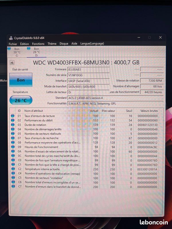 X6 Disque dur 4To Western Digital RED Pro - NAS (image 7)