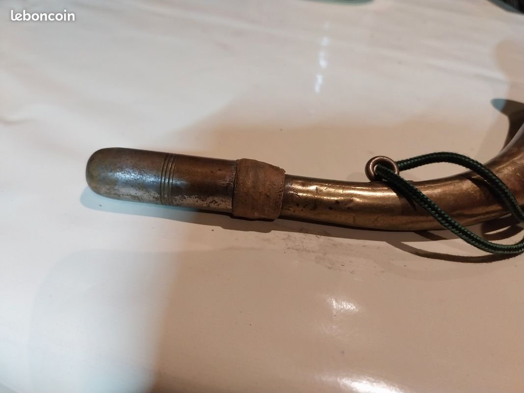 Corne De Chasse Ancienne – J. Gras Lille – Environ 1930 – Instrument De Musique Vintage