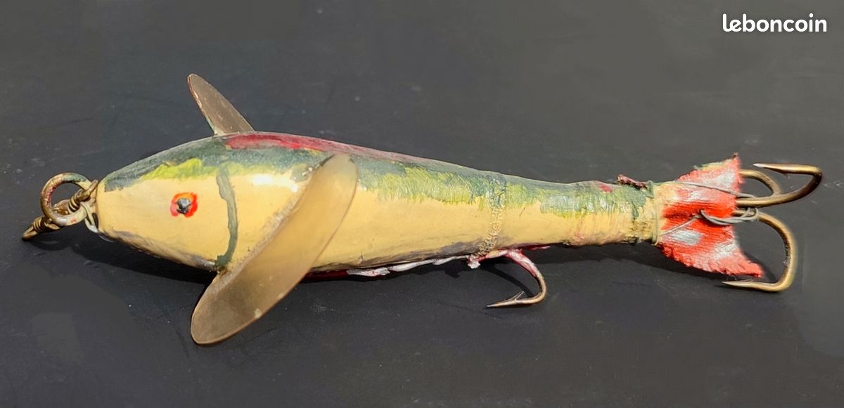 Leurre De Pêche Ancien Crankbait - Vintage, En Plastique, Origine USA, Mystérieux
