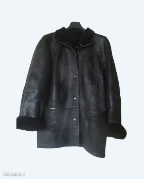 Manteau veste croute de cuir XXL Femme excellent état Vêtements