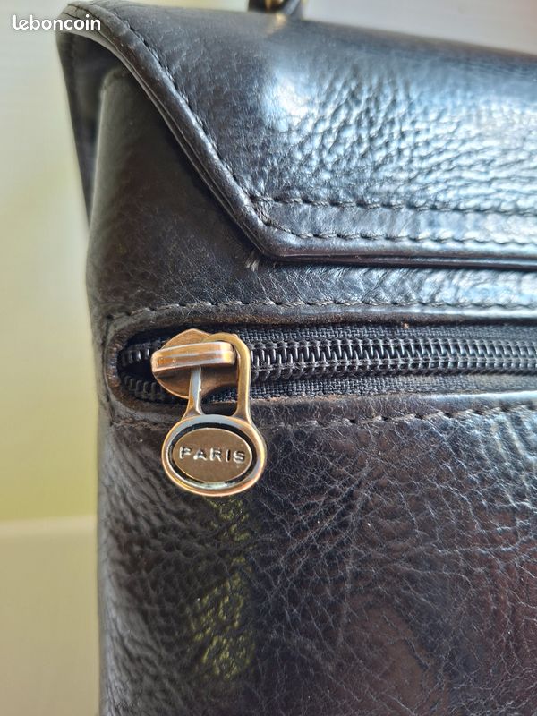 Sac à main cuir KATANA , 3 compartiments, avec poignée. Vintage (image 4)