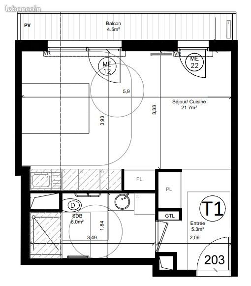 Appartement 1 pièce 33 m² · à Issy-les-Moulineaux · 33 m² · 1 500 €/mois